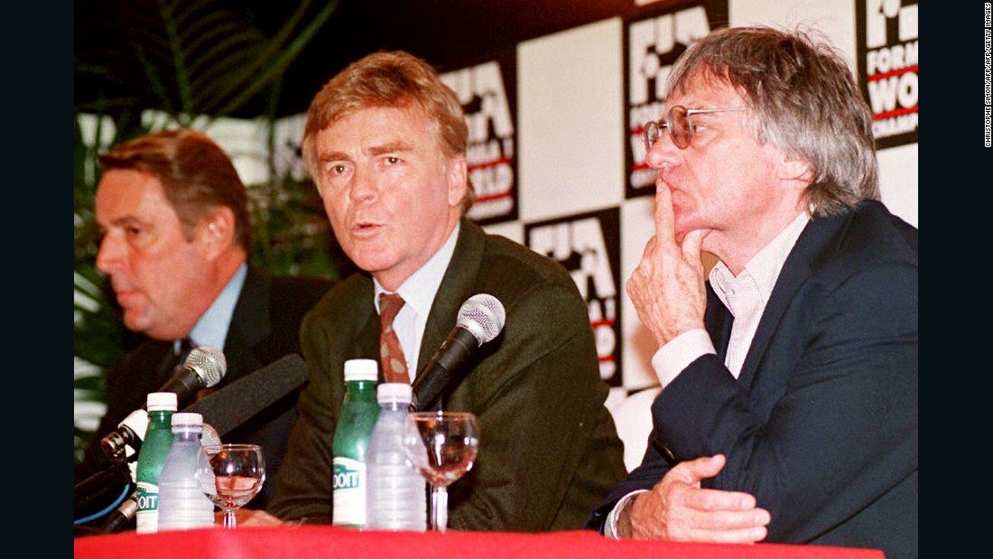 Along with Max Mosley (center), Ecclestone took control of F1 and made it a global entity.