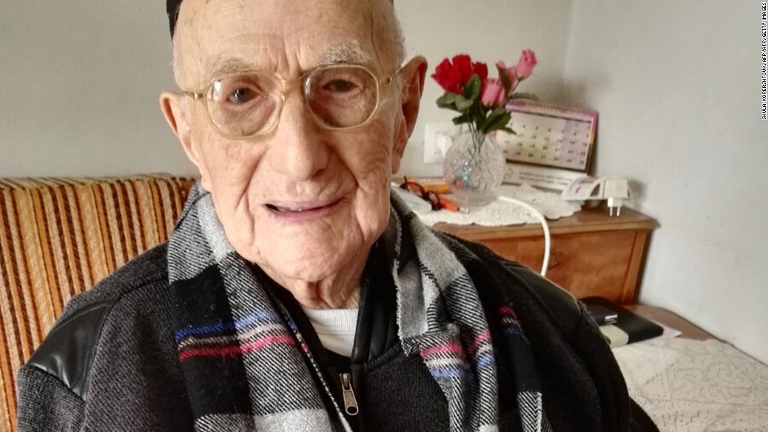 Yisrael Kristal, 113, lives in Haifa, Israel, but grew up in Poland and survived being sent to Auschwitz. He ran candy stores in Lodz and in Haifa but keeps a healthy and simple diet. He credited that, along with prayer, for his longevity. He celebrated his bar mitzvah, which had been delayed by World War I, &lt;a href=&quot;http://www.cnn.com/2016/09/16/middleeast/worlds-oldest-man-bar-mitzvah/&quot;&gt;when he turned 113. &lt;/a&gt;