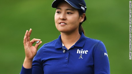 South Korea&#39;s In-Gee Chun claimed the halfway lead at the Evian Championship in France.  