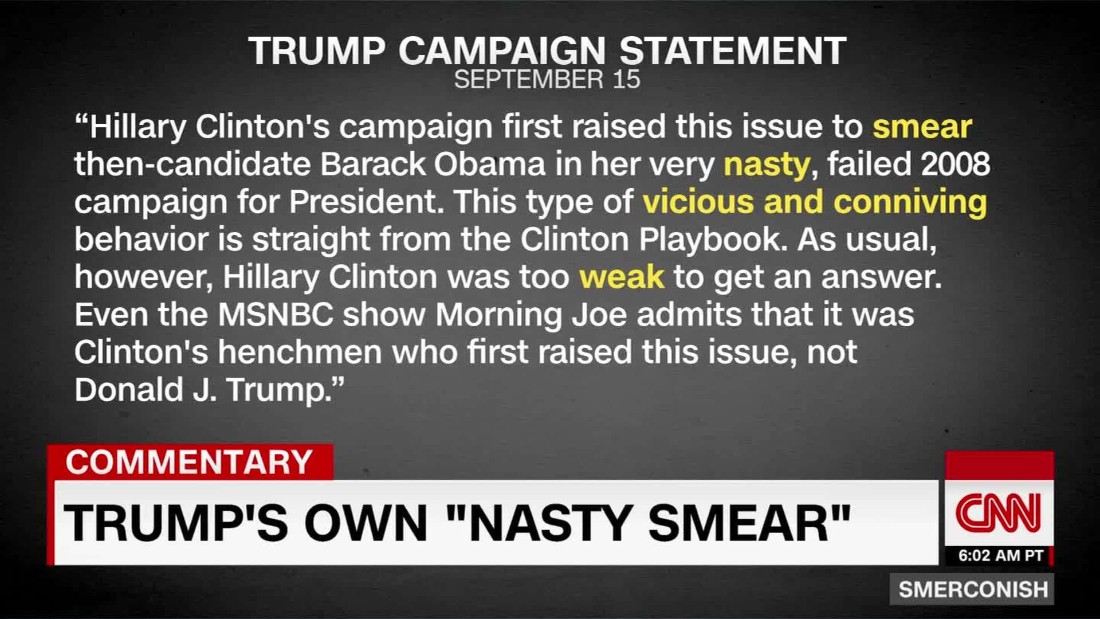 Trumps Own Nasty Smear Cnn Video