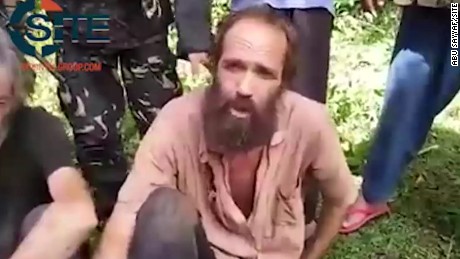 Kjartan Sekkingstad appears in a video originally released by Abu Sayyaf in May 2016. 