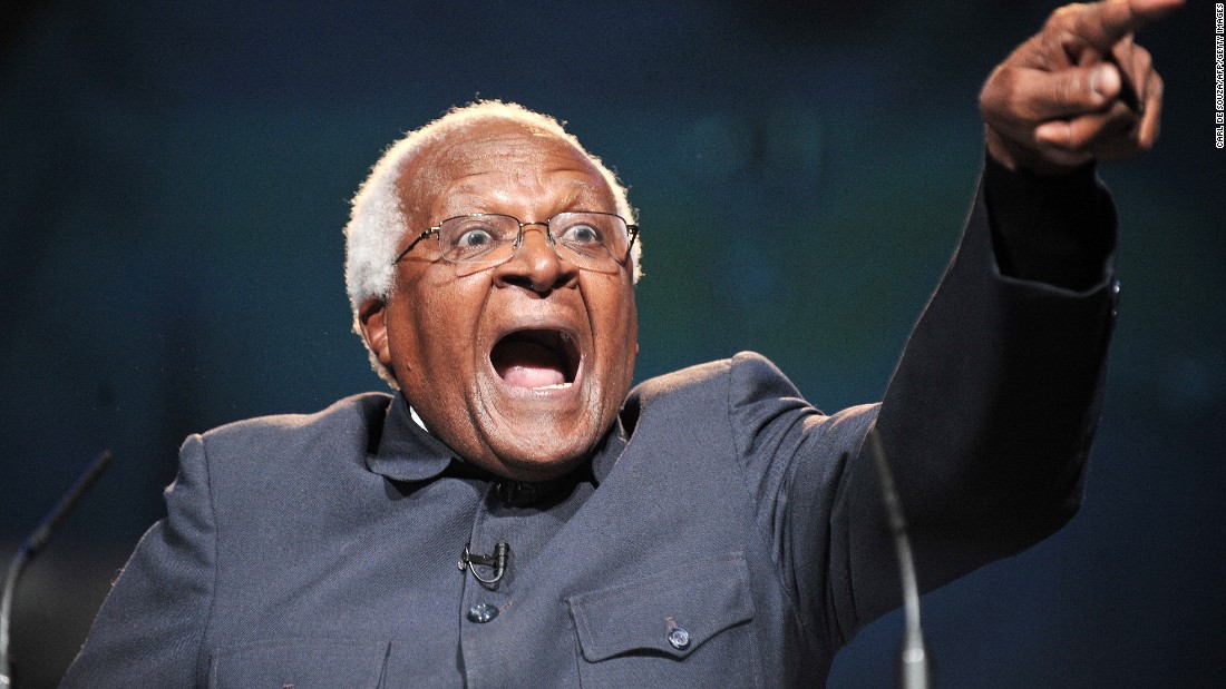 Tutu delivers a speech during a 2009 conference for &quot;One Young World,&quot; the world&#39;s largest gathering of young leaders.