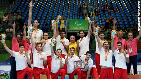 Iran&#39;s sitting volleyball team.
