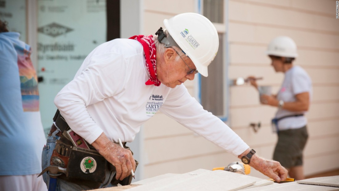 Jimmy and Rosalynn Carter have helped build homes for more than 30 years.