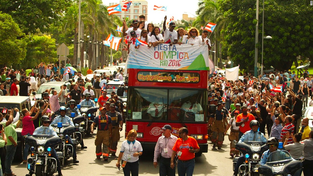 Puerto Rico&#39;s Olympic team -- which won just one medal in Rio -- was welcomed back home after the August 5-21 Games. 