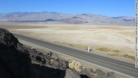 A lonely runner at Badwater