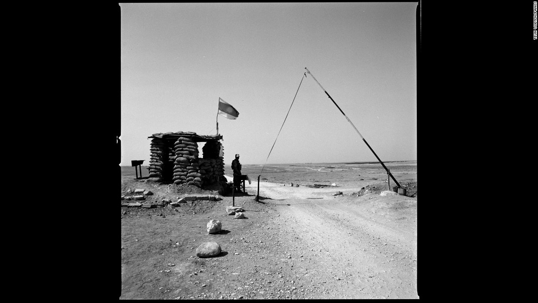 A border checkpoint, close to the border with Syria, is manned by Yazidi militia.