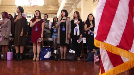 Becoming a citizen: History is made on Ellis Island