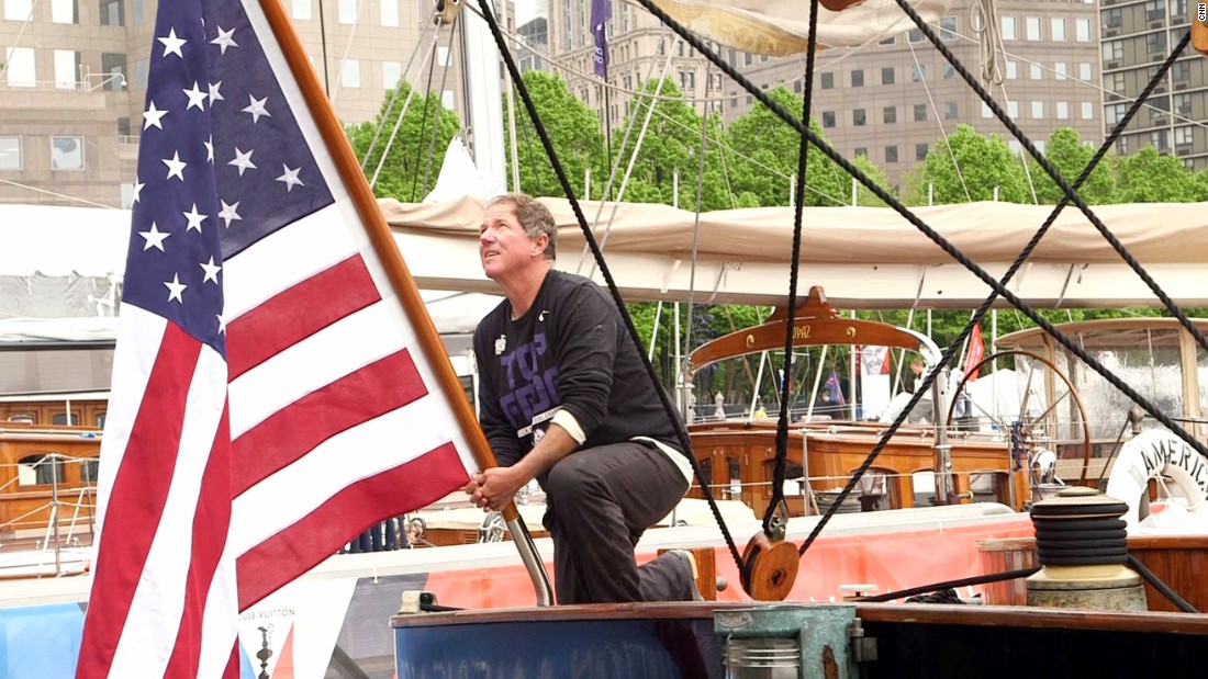 The 139-foot schooner is owned and skippered by Troy Sears.