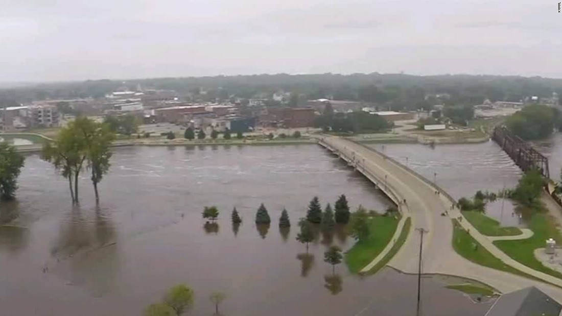 Drone video captures devastating Iowa floods CNN Video