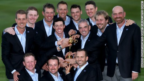 Europe clinched its third straight Ryder Cup victory over Team USA at Gleneagles in 2014.