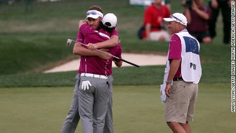Poulter and McIlroy dragged Europe back from the brink with a famous win at Medinah in 2012.  