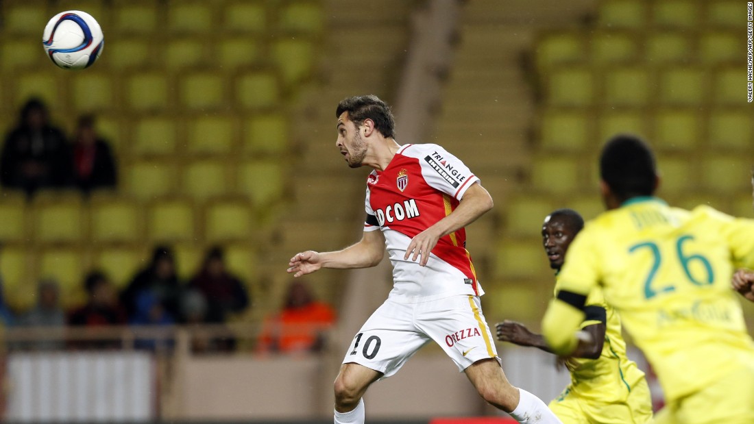 But despite its big-money signings, Monaco has struggled to draw in big crowds. Here, Monaco&#39;s Portuguese midfielder Bernardo Silva wins a header in front of a smattering of fans. Silva signed for Monaco from Benfica in 2014.