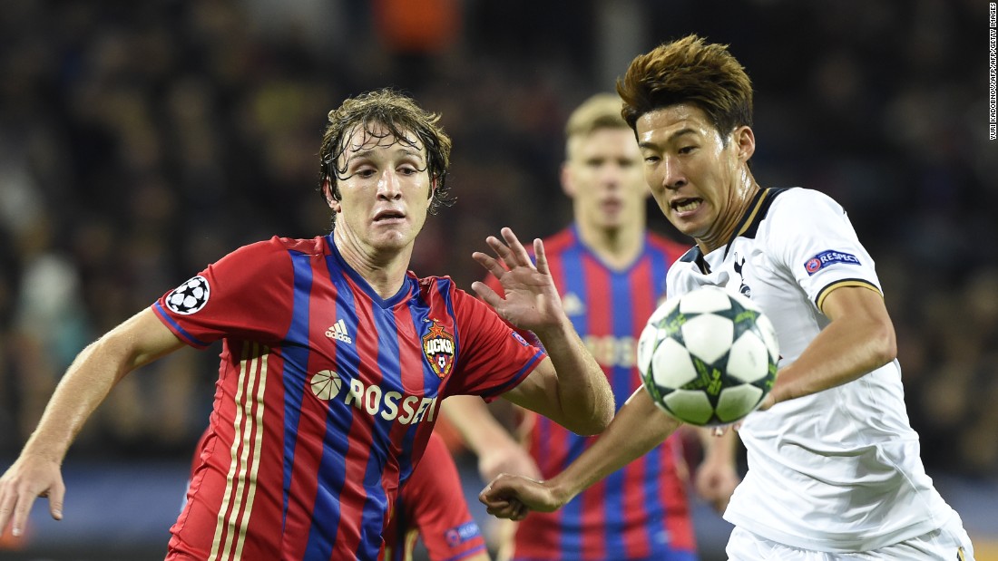 South Korean striker Son Heung-Min grabbed the only goal of the game as Tottenham won 1-0 at CSKA Moscow.