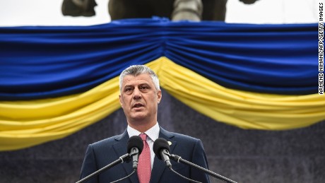 President  Thaci was part of the Kosovo Liberation Army during the late 1990s.