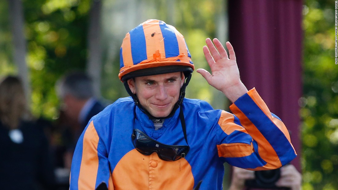 English jockey Ryan Moore was celebrating his second victory in the Arc, having ridden Workforce to success in the 2010 edition.