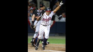 Atlanta Braves Jeff Francoeur in action, at bat vs San Francisco News  Photo - Getty Images