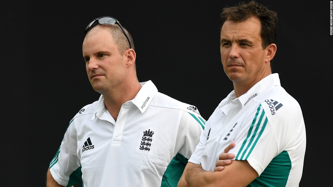 Director of England cricket Andrew Strauss (L) and England &amp;amp; Wales Cricket Board Chief Executive Tom Harrison have also traveled to Bangladesh with the team. Strauss, a former England captain, said the squad were &quot;really happy&quot; to be in Bangladesh and said if he and Harrison hadn&#39;t gone it would  felt &quot;slightly off the mark.&quot;