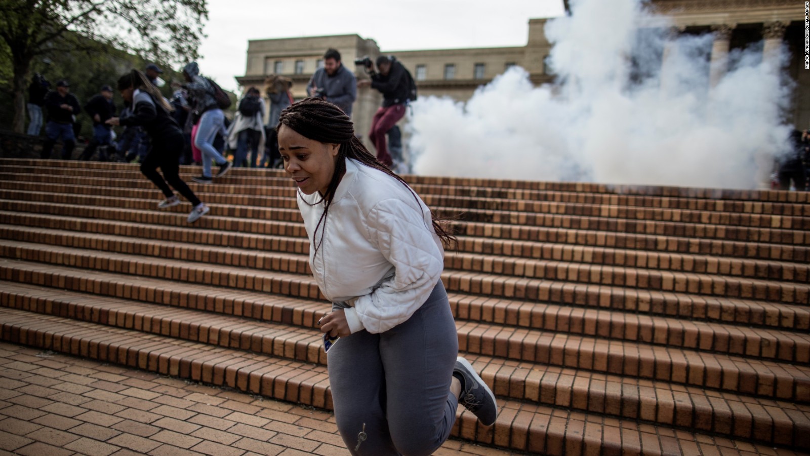 Violence erupts at South Africa student protest CNN