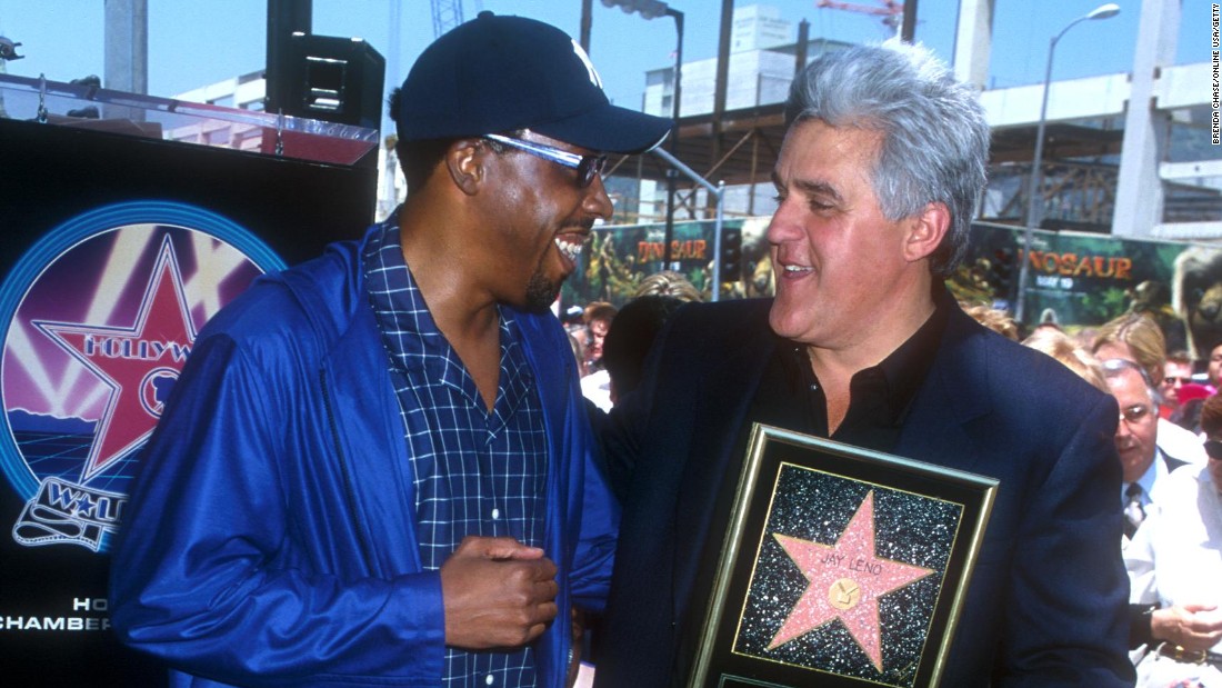 In 2000, Leno was awarded a plaque on the prestigious Hollywood Walk of Fame. 