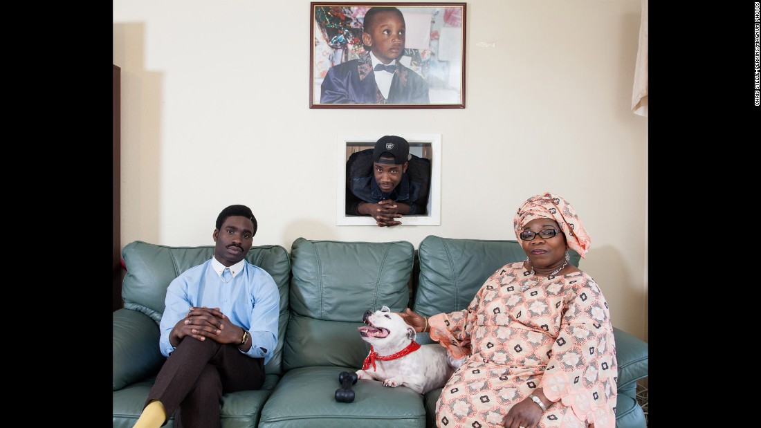 Joe Arojojoye, left, is from Nigeria, as are his mother, Adebimpe Ogunmokun, and his brother Michael Ashaolu. Photographing Londoners in their homes was something Steele-Perkins knew he wanted to do from the very beginning of his project. &quot;I wanted the idea that they belonged here,&quot; he said. &quot;They had a home. These weren&#39;t tourists. It wasn&#39;t standing in Trafalgar Square or something like that.&quot;