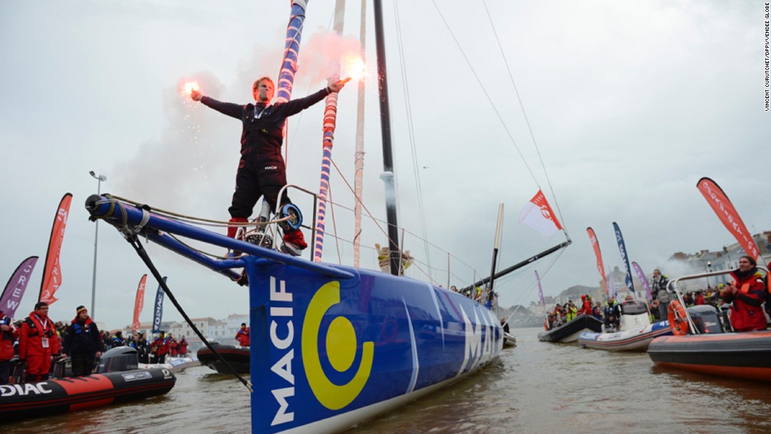 Frenchman Francois Gabart won the last Vendee Globe at just 29 years old, becoming its youngest champion. His finish time of 78 days and two hours set a new race record.