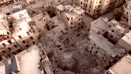 Ghostly new video shows Aleppo in ruins