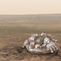 Artist&#39;s impression of the Schiaparelli module on the surface of Mars2