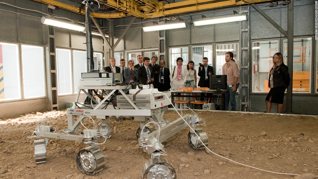 Another ExoMars mission will launch a rover in 2020. Here the prototype is demonstrated in Turin, Italy in September 2010.
