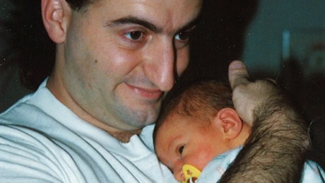 Jim Duncan holds baby Kody.