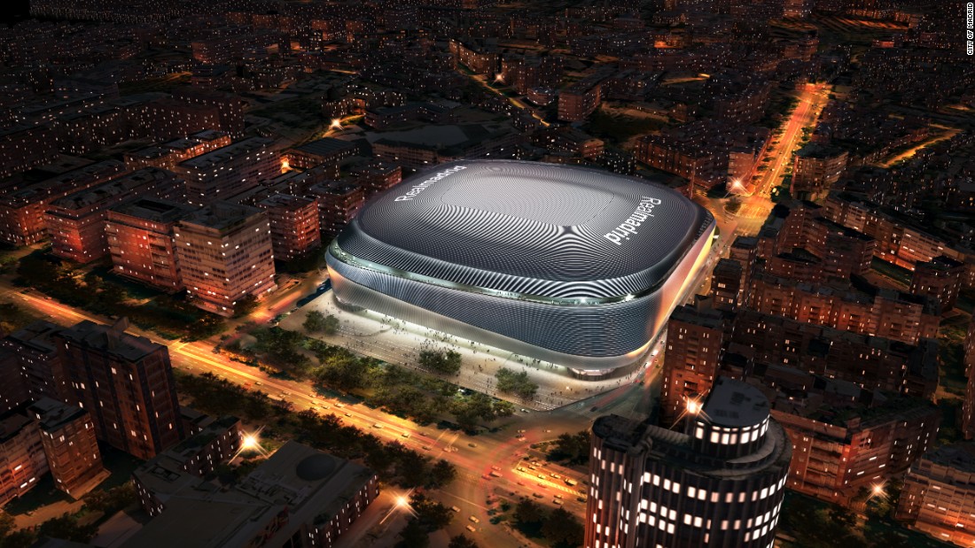 ...and how it will look in the future, with its retractable roof closed. 