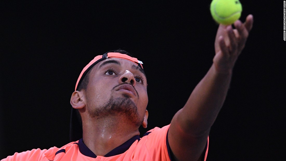 Kyrgios has one of the most devastating serves in the game. But trailing 3-1 and facing a break point in the second round, he simply tapped his serve over the net, began walking to his chair and let unheralded opponent Mischa Zverev hit a winner. He lost in 48 minutes and shouted at a fan. 