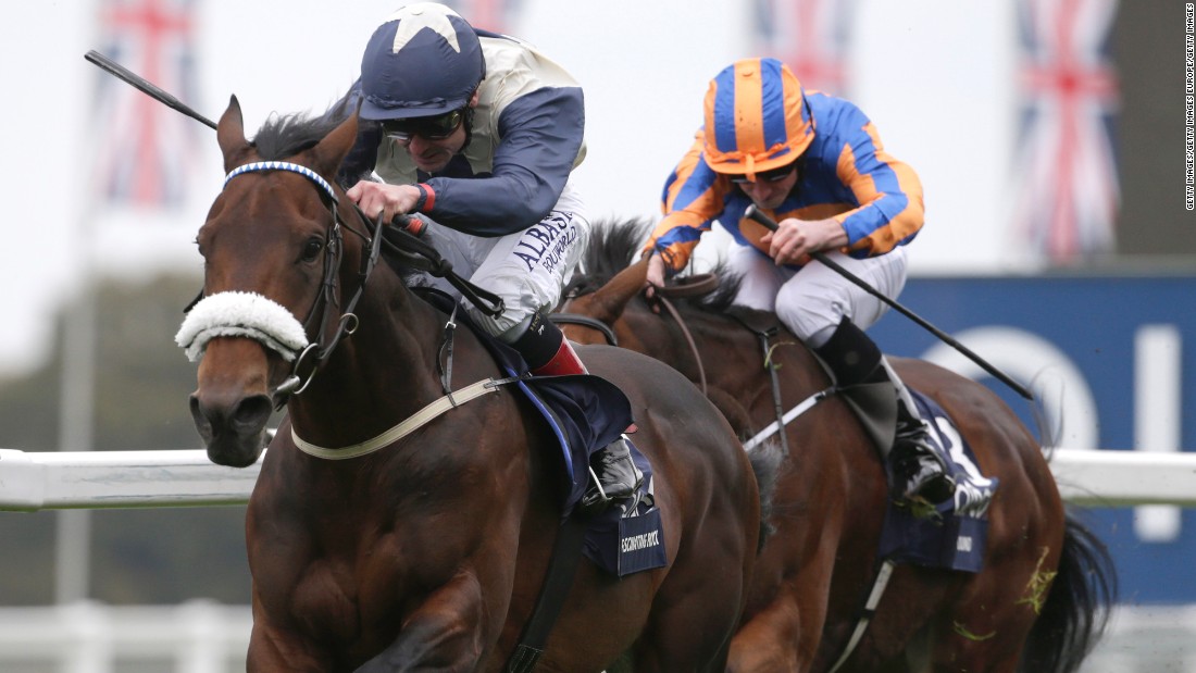 Smullen and Fascinating Rock close in on the Ascot finishing line last year.