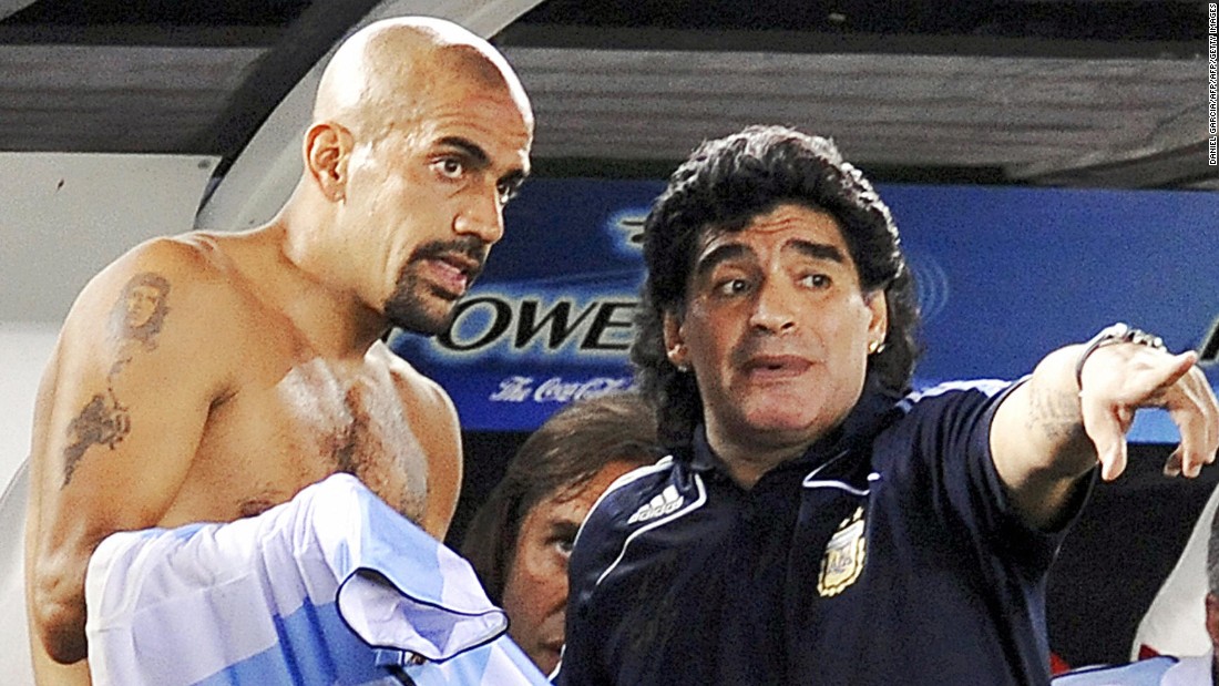 Maradona coached Argentina&#39;s national football team from 2008-2010, for whom Veron gained 78 caps before retiring in 2010.  