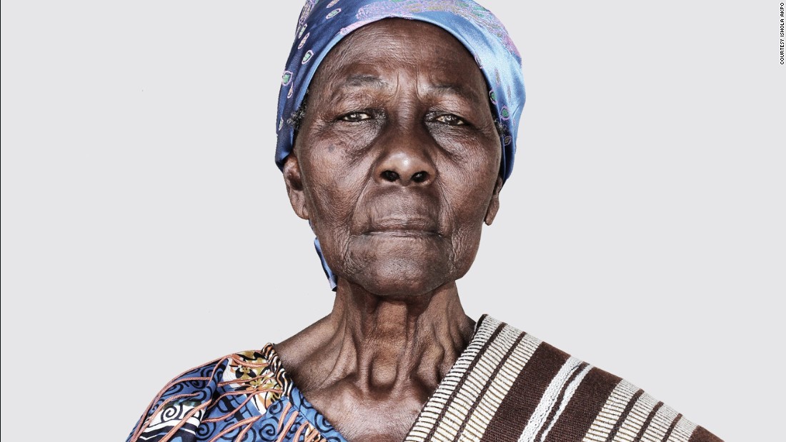 Close up of a Yoruba woman wearing garments given as part of her marriage dowry. Akpo&#39;s intimate photographs of his grandmother reflect on the ancestral dowry among Yoruba people living in the Republic of Benin and Nigeria. Born in the Yopougon, Ivory Coast, the 33-year-old currently lives and works in Cotonou, Republic of Benin. 