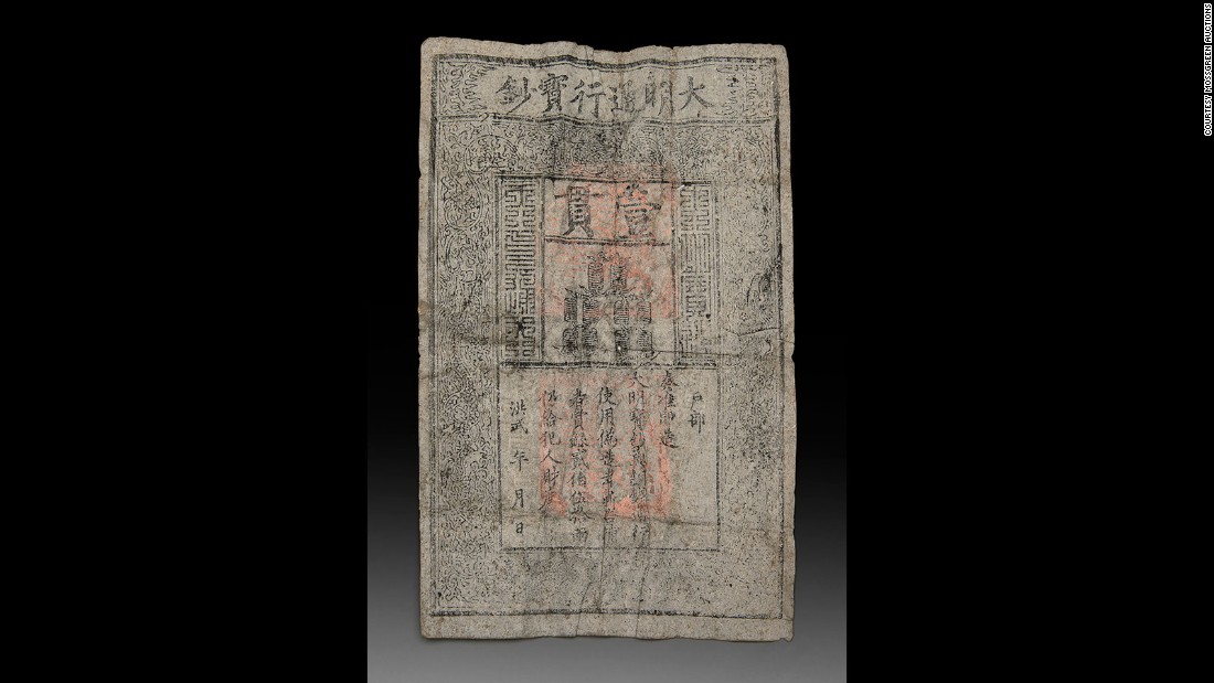 Its face value was worth roughly $98 at the time of its circulation and the 700-year-old banknote is believed to have been handmade during China&#39;s Ming dynasty. Together, the banknote and sculpture are expected to fetch between $30,000 to $45,000 at auction.  