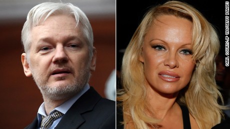 Pamela Anderson is using food to help Julian Assange