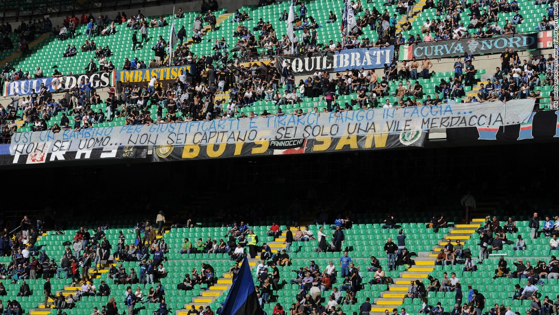 Inter Milan &quot;Ultras&quot; voiced their displeasure at Icardi against Cagliari on Sunday with a banner reading &quot;You&#39;re not a man, you&#39;re not a captain, you&#39;re just a piece of &quot;s**t.&quot;