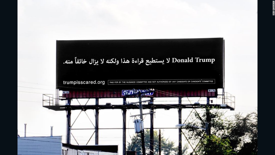 Billboard taunts Trump in Arabic CNNPolitics