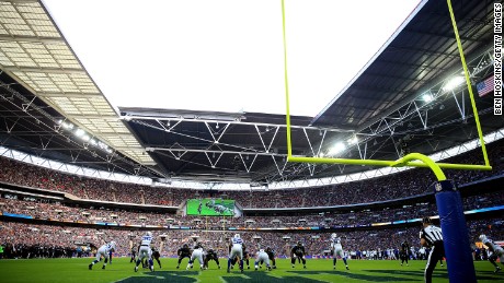  A general view of the NFL International Series match between Indianapolis Colts and Jacksonville Jaguars at Wembley Stadium on October 2, 2016.