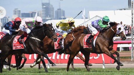 Michelle Payne and 100-1 shot Prince of Penzance won the 2015 Melbourne Cup.