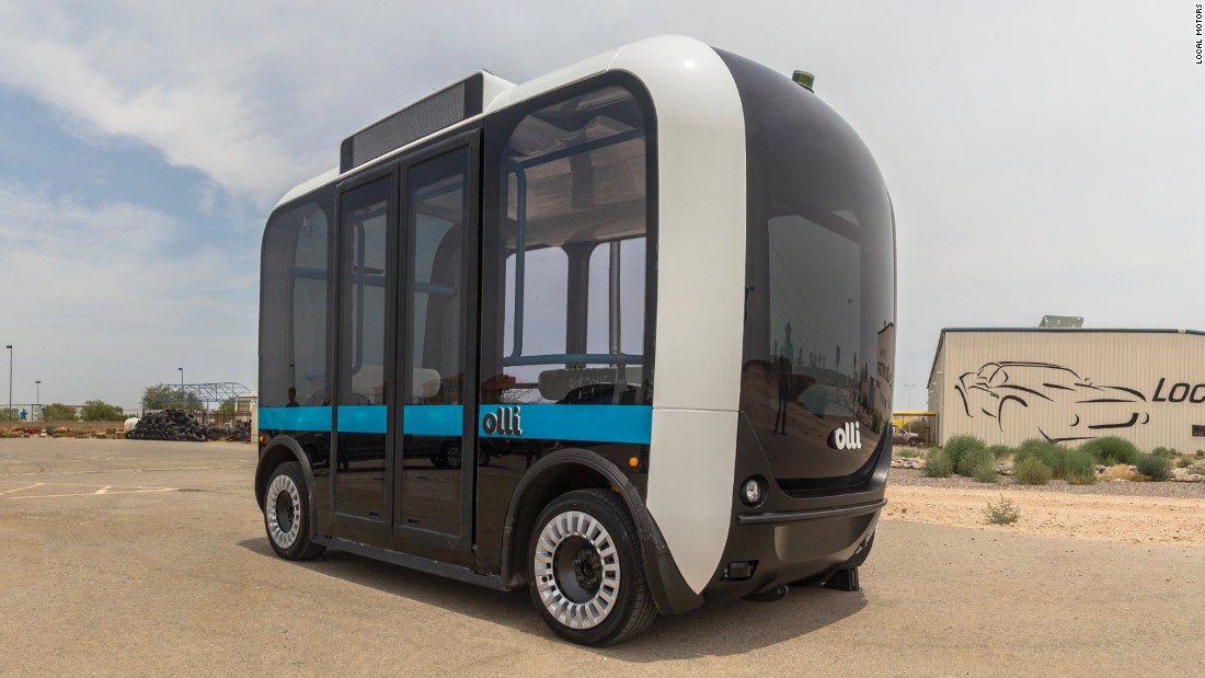 The &quot;Olli&quot; is a self-driving, electric bus from Local Motors, which is currently on trial ahead of commercial launch in US cities including Las Vegas and Miami in 2017. 