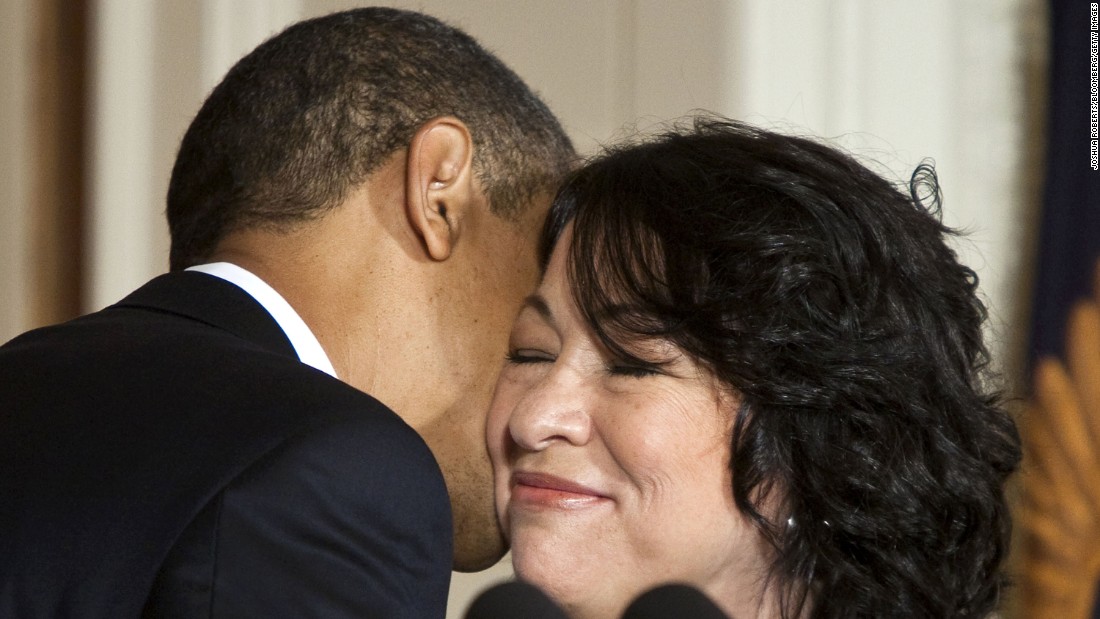 Obama kisses Sonia Sotomayor after announcing her as a Supreme Court nominee on Tuesday, May 26. Sotomayor went on to become the court&#39;s&lt;a href=&quot;http://www.cnn.com/2009/POLITICS/08/06/sonia.sotomayor/index.html&quot; target=&quot;_blank&quot;&gt; first Hispanic justice.&lt;/a&gt;