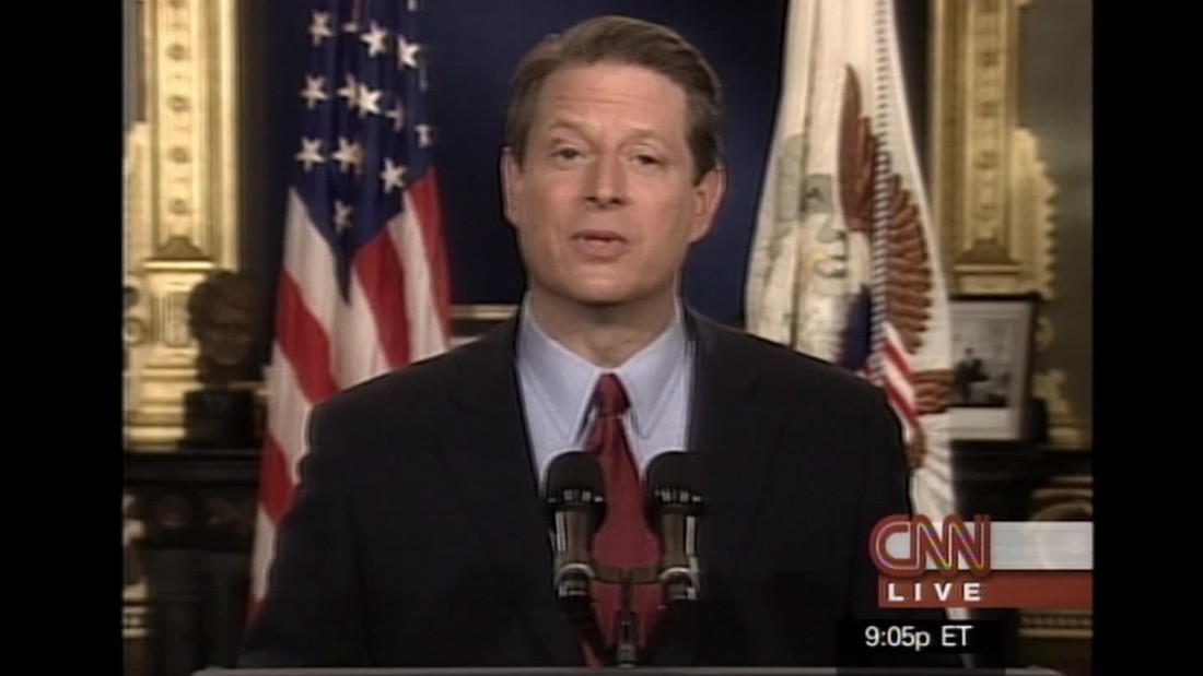 Al Gore concedes presidential election of 2000 - CNN Video