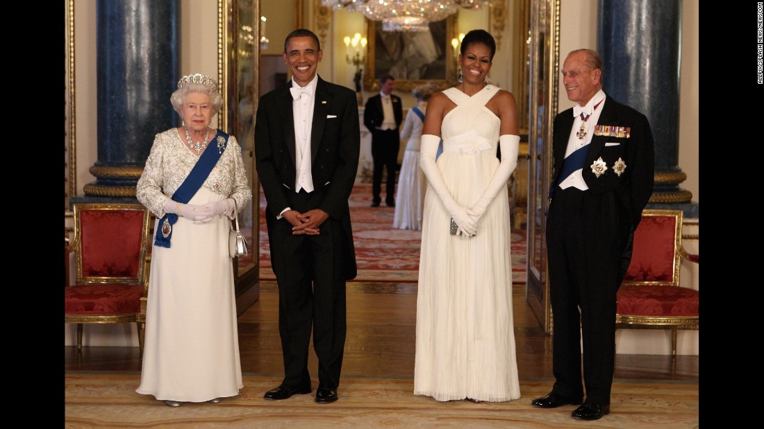 During &lt;a href=&quot;http://www.cnn.com/2011/POLITICS/05/24/obama.europe.visit/&quot; target=&quot;_blank&quot;&gt;his state visit to England,&lt;/a&gt; Obama was also able to meet with Queen Elizabeth II and Prince Philip. The first couple gave the queen a handmade leather-bound album with rare memorabilia and photographs that highlighted the visit by her parents -- King George VI and Queen Elizabeth -- to the United States in 1939. To Prince Philip, they gave a custom-made set of pony bits and shanks and a set of horseshoes worn by a recently retired champion carriage horse. The Obamas were given copies of letters in the royal archives from a number of U.S. presidents to Queen Victoria. Michelle Obama also was given an antique broach in the form of roses made of gold and red coral.