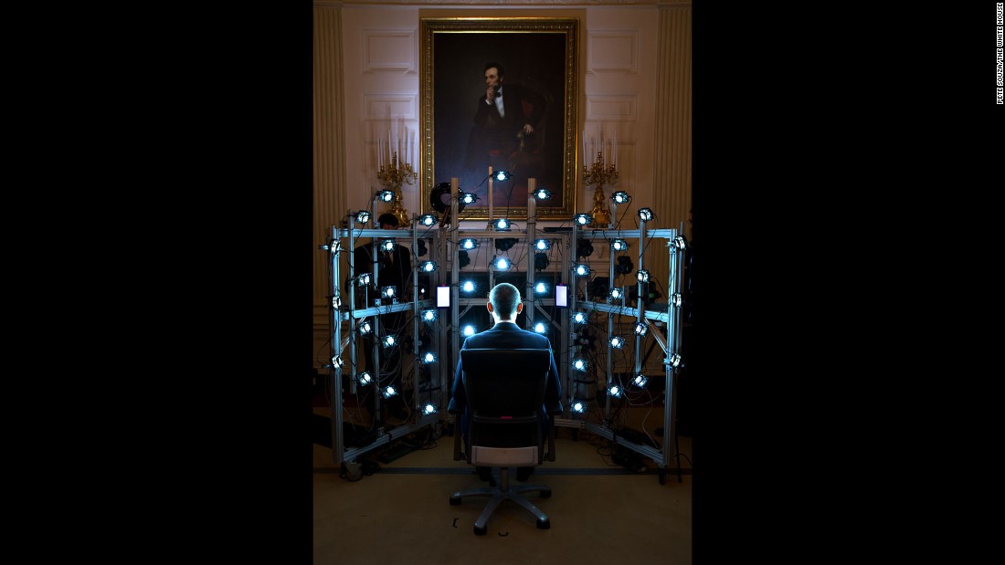 The President sits for a 3-D-printed bust being produced by the Smithsonian Institution on June 9, 2014. &lt;a href=&quot;https://www.whitehouse.gov/blog/2014/12/02/new-video-provides-behind-scenes-look-first-3d-printed-presidential-portraits&quot; target=&quot;_blank&quot;&gt;See the final product&lt;/a&gt; from the White House Maker Faire, which highlighted the importance of 3-D printing and other technologies that help people design and build new things.