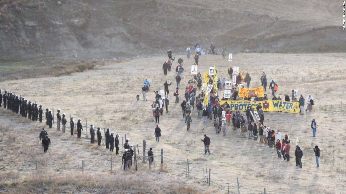 Dakota Access Pipeline Protest Drone Shot Road Reopens Cnn