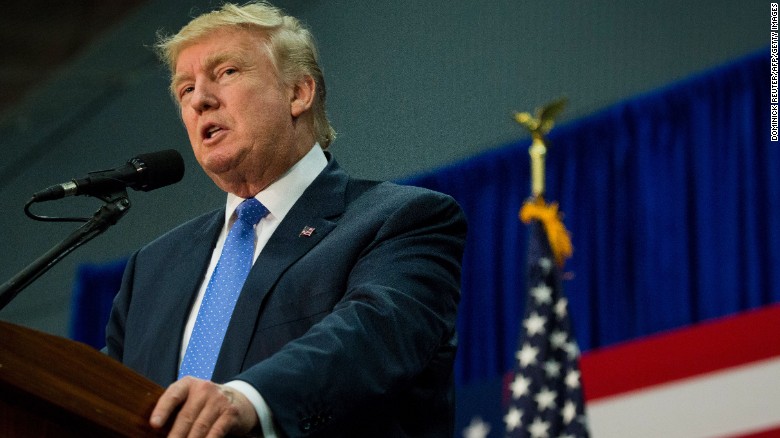 Republican presidential nominee Donald Trump speaks during a rally in Newtown, Pennsylvania on  October 21, 2016. 