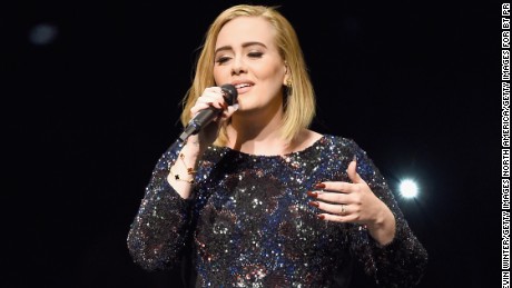 Adele sported a new look at Drake's birthday party