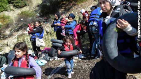 Many Syrian refugees attempting to reach Europe make the perilous sea journey from Turkey to Greece. 